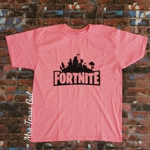 Pink Youth Fortnite Shirt